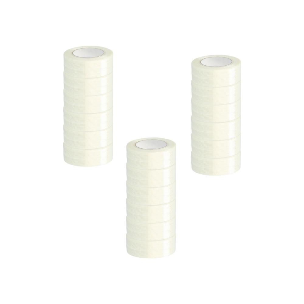 3" x 60 Yards 4 Mil Filament Tape - Industrial-Grade - 384 Rolls/Half Pallet