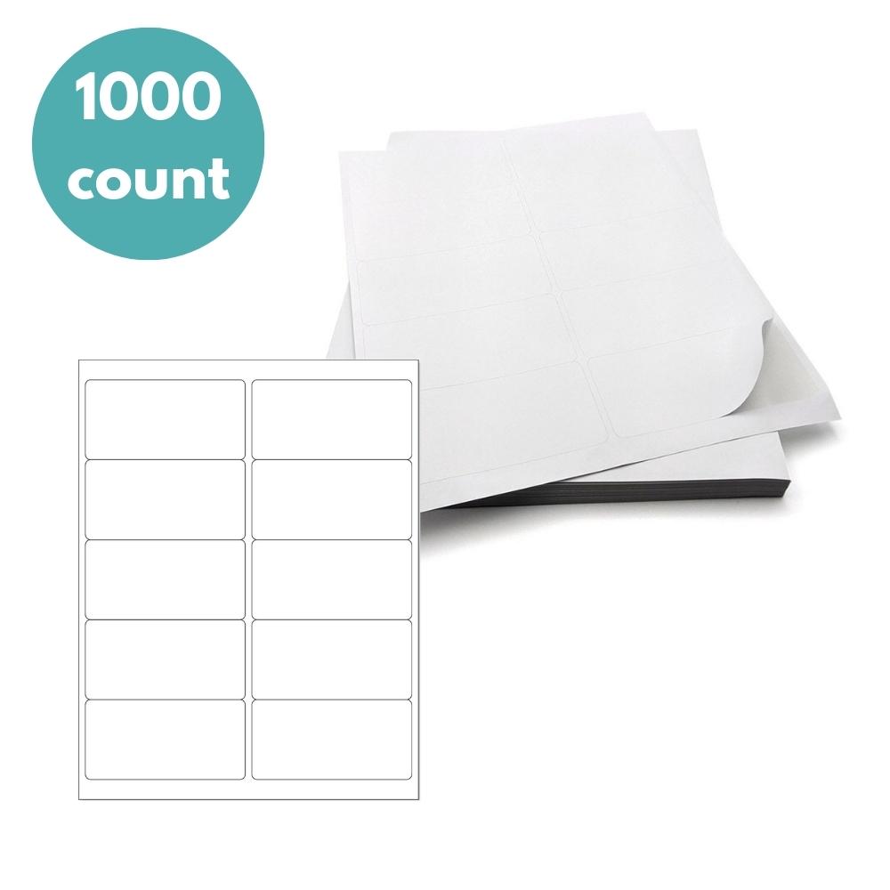 4" x 2" Laser Sheet Labels - 1,000 Sheets/Case