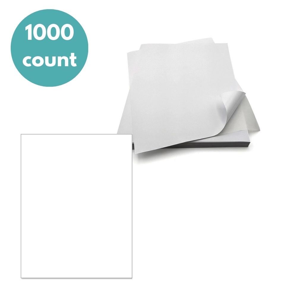 8.5" x 11" Laser Sheet Labels - 1,000 Sheets/Case