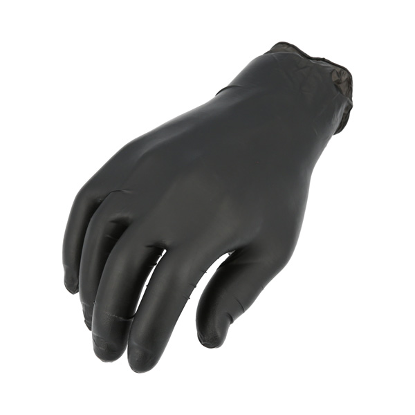 6 Mil Black Full-Texture Nitrile Gloves - Medium - 1000 Gloves/Case