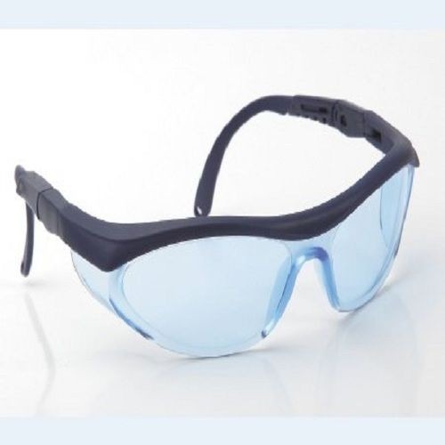 Anti Scratch Black Trim Safety Glasses (Blue Lens) - 12 Each