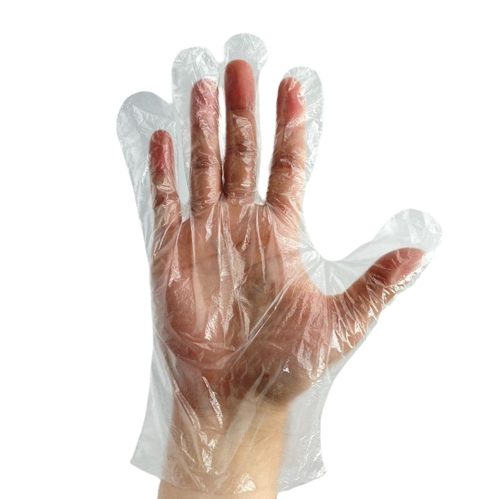 Clear Powder-Free TPE Vinal Food Service Gloves - 2 Mil - Medium - 1000 Gloves/Case