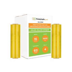 Yellow Hand Stretch Wrap - Opaque - 15