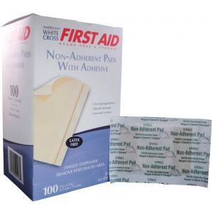 First Aid Non Adherent Pads with Adhesive Strips