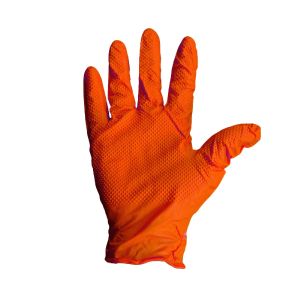 Orange Industrial Nitrile Gloves