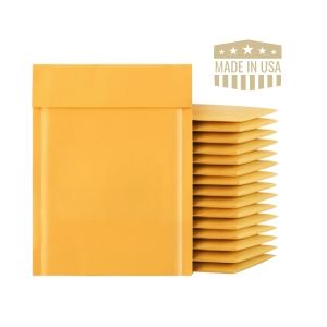 Yellow Kraft Bubble Mailers Made in North America