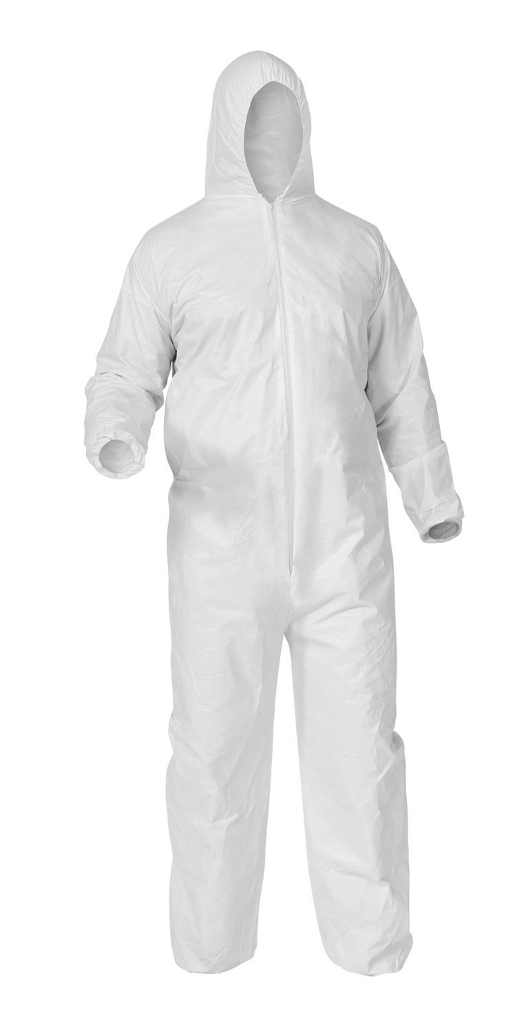 XL White Polypropylene Disposable Coveralls - 25 Pieces/Case