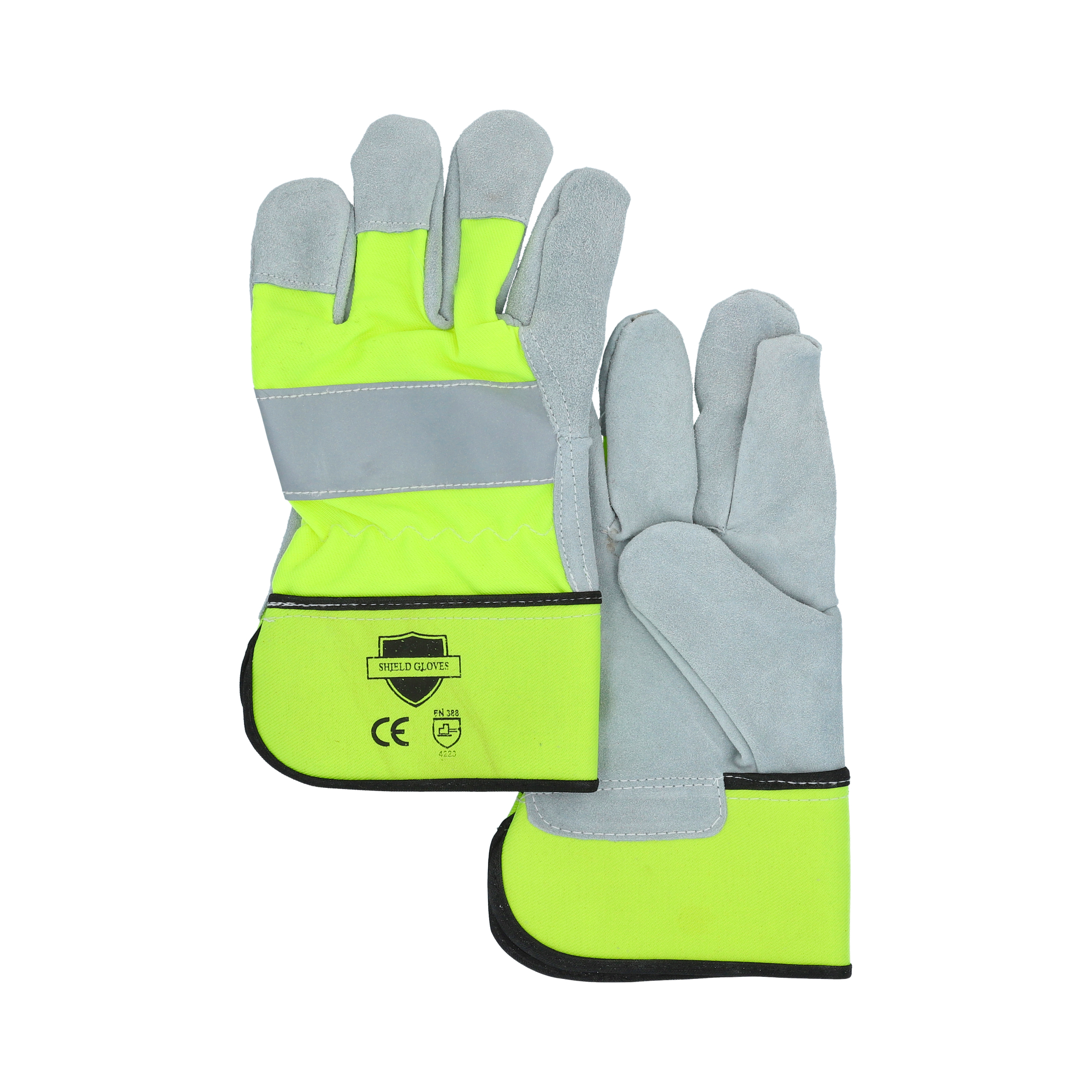 High Visibility Work Gloves - Mens Size - 60 Pairs