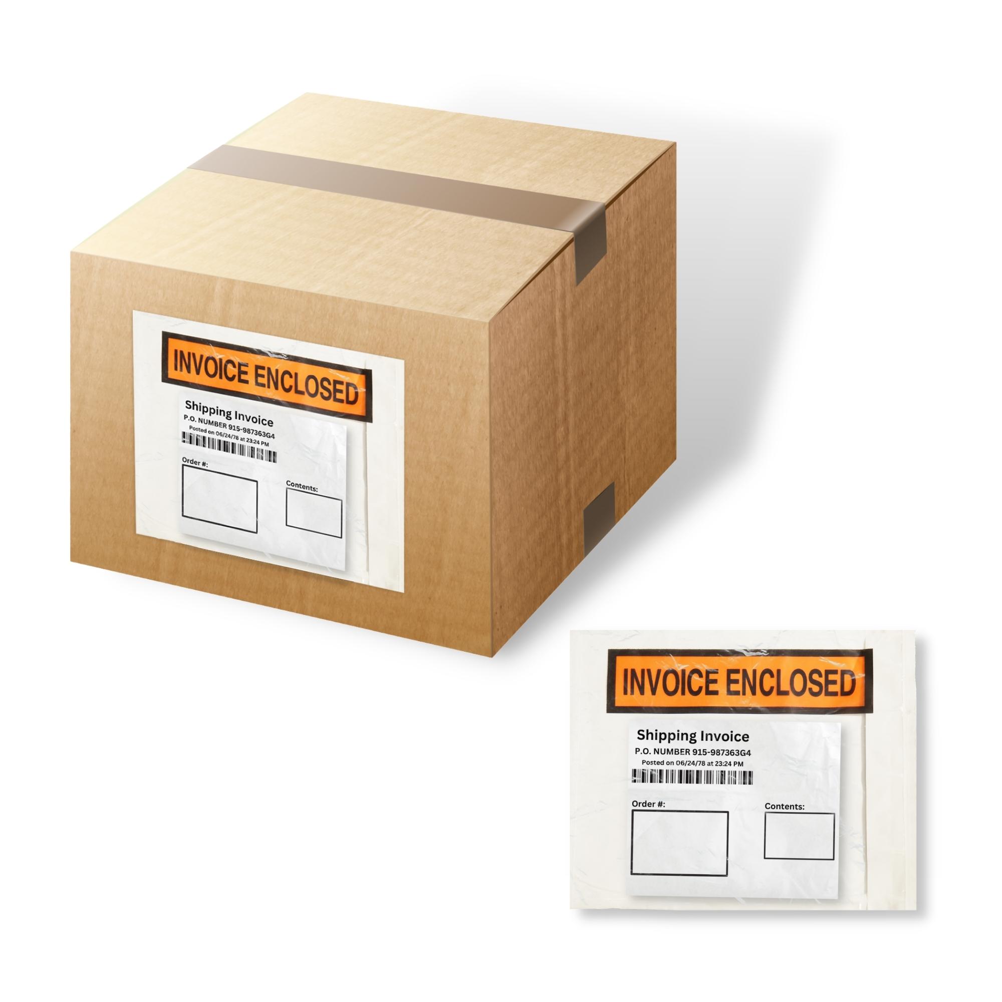 4.5" x 5.5" Invoice Enclosed Envelopes - Panel Face - 128000/Half Pallet