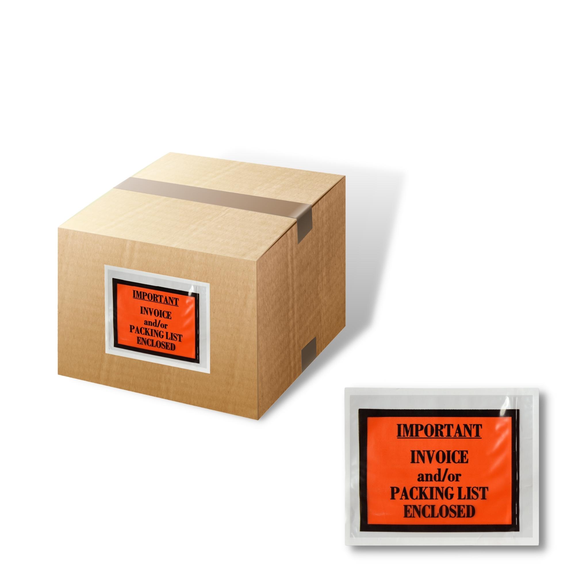 4.5" x 5.5" Invoice and/or Packing List Enclosed Envelopes - Full Face - 128000/Half Pallet