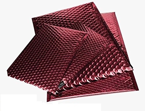 Glamour Bubble Mailers-7" x 6.75"-Red-250/Cs
