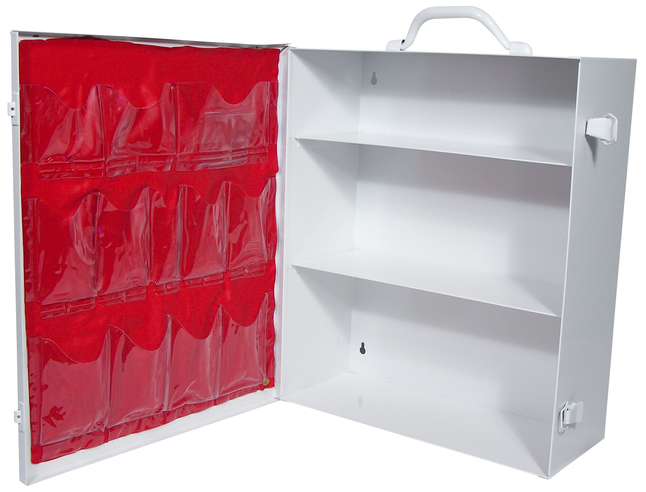 15" x 16" x 5.5" Empty Three Shelf Cabinet with Door Pouch