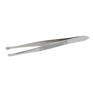 Tweezers - 3 inch, Slanted Chrome Plated