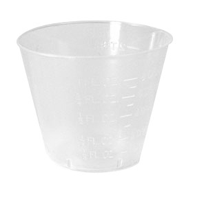 1 oz Plastic Medicine Cups - 100 Cups/Package