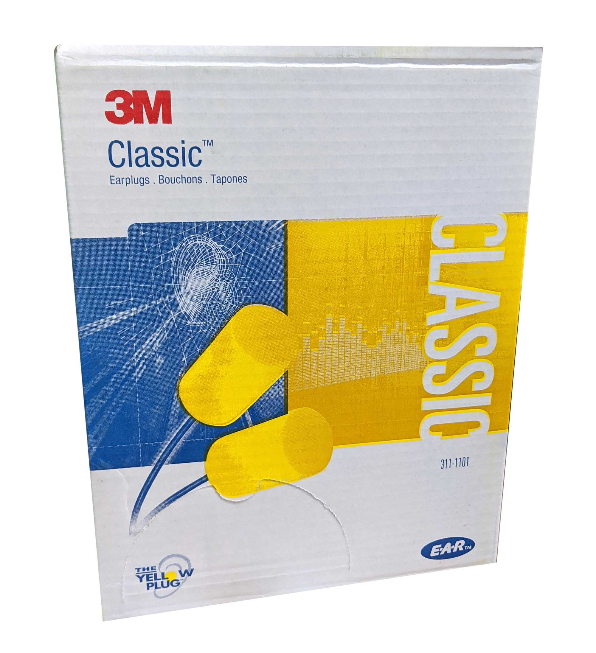 Corded 3M E-A-R Classic Earplugs - NRR 29 - 200 Pairs/Box