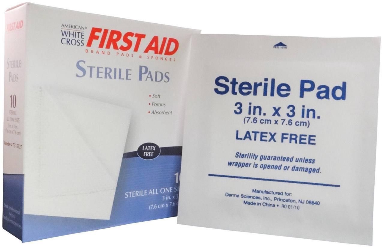 Gauze Pads Sterile 3 X 3 10 Per Box