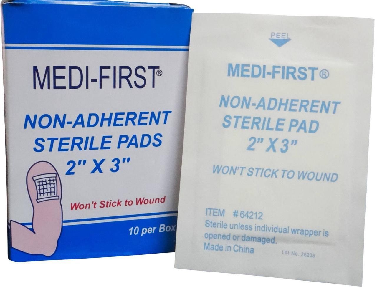 2 X 3 Non-Adherent Sterile Pads - 10/Box