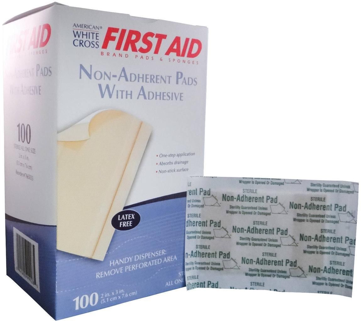 Non-Adherent Pads with Adhesive Strips 2 X 3 100 Per Box