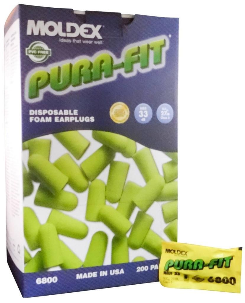 Moldex Disposable Foam Earplugs Cordless - NRR 33 - 200 Pairs/Box