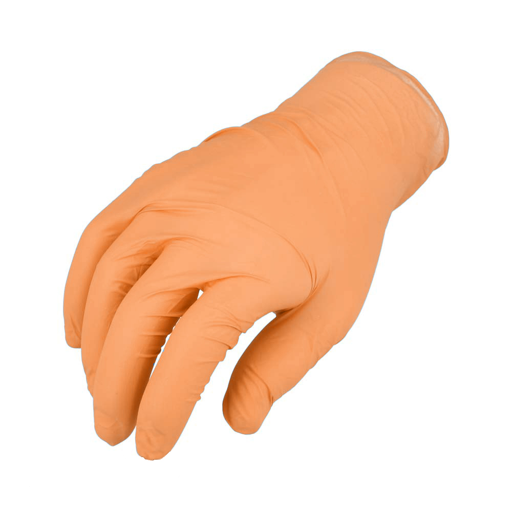 Orange Nitrile Gloves - Powder-Free - 5 Mil - Large - 1000 Pieces = 10 Boxes