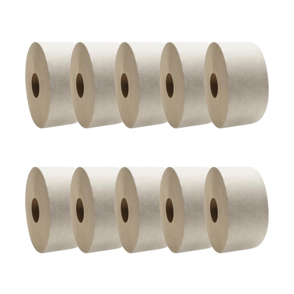 72mm x 450 White Water-Activated Gummed Tape - Economy Grade - 320 Rolls/Half Pallet