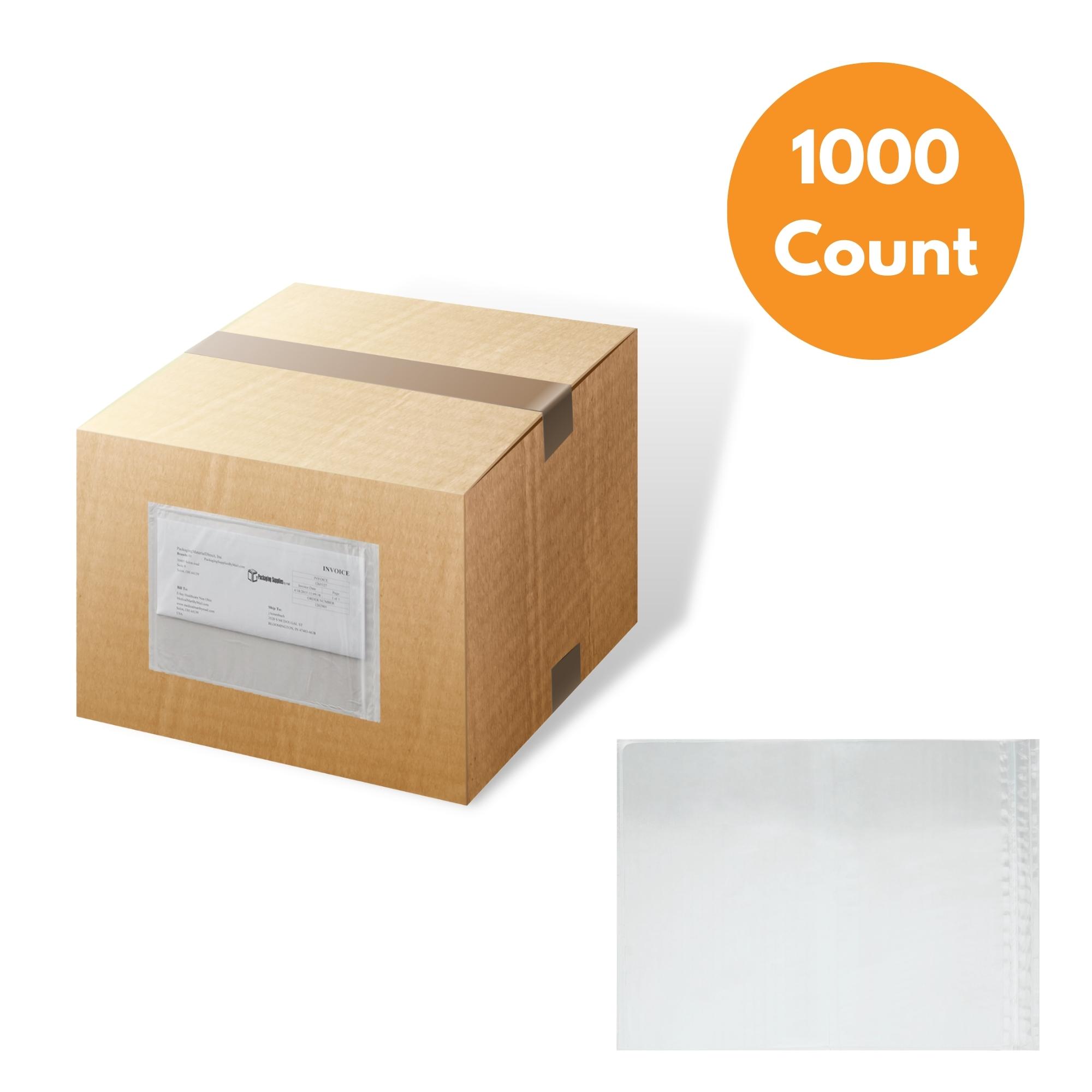 6" x 9" Reclosable Packing List Envelopes - Clear Face - 1000/Case