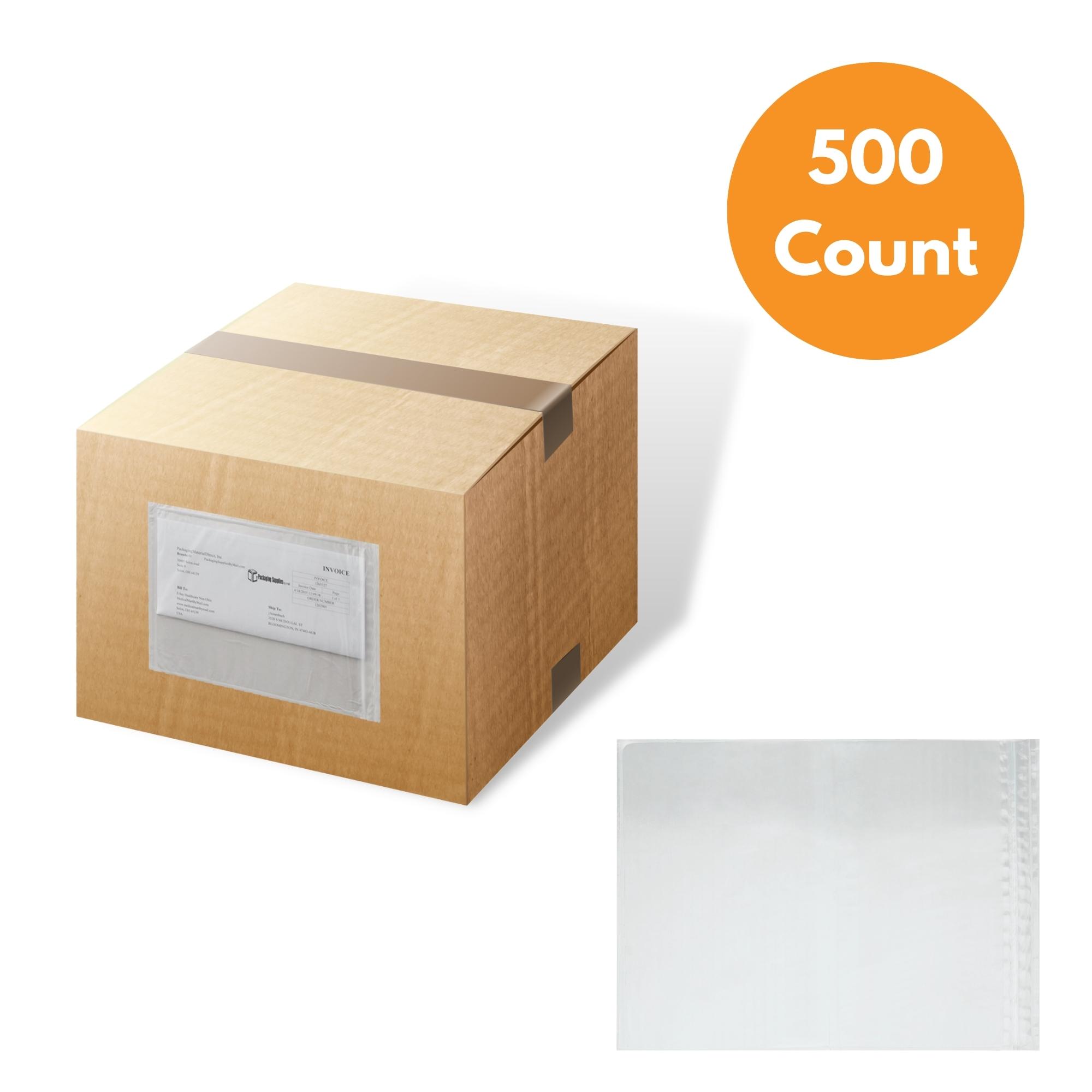 8" x 10" Reclosable Packing List Envelopes - Clear Face - 500/Case