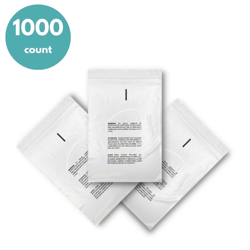 10" x 13" Resealable Poly Bags - 1.5 Mil - 1000 Bags/Box