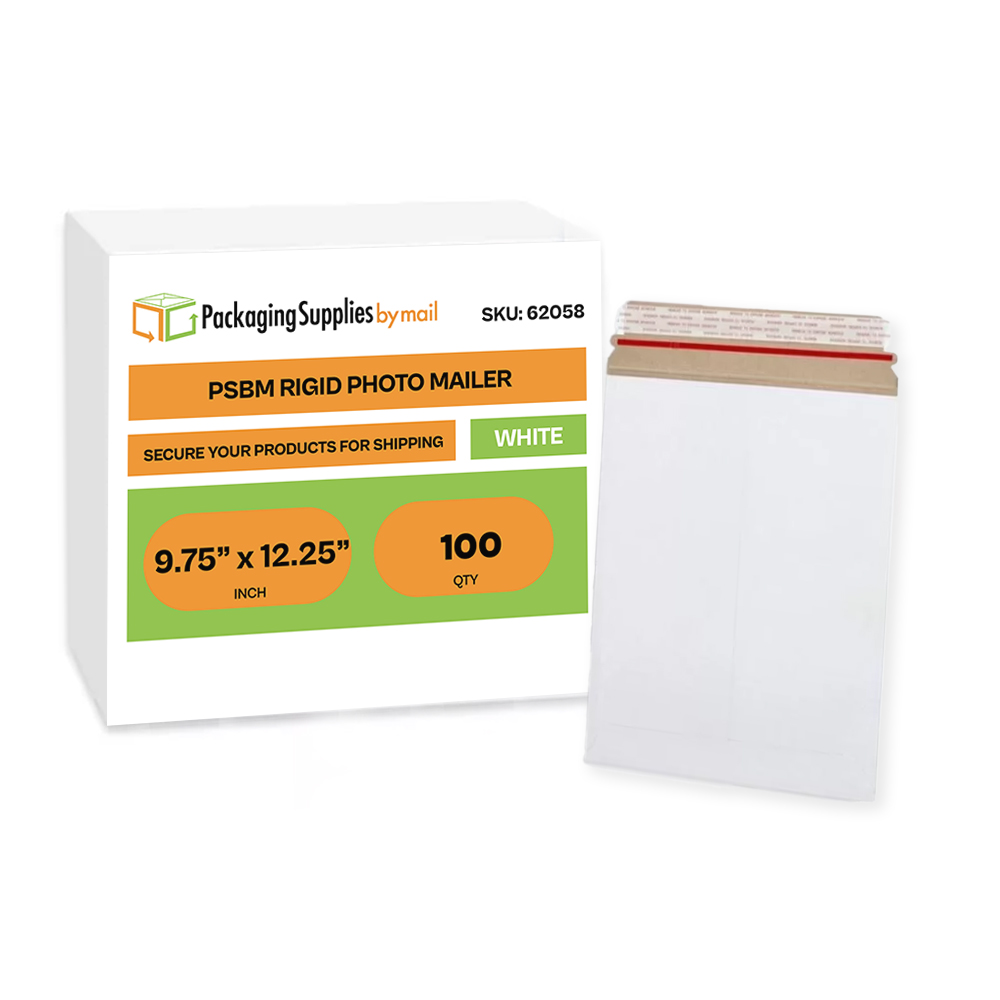 White Rigid Photo Mailers - 9.75